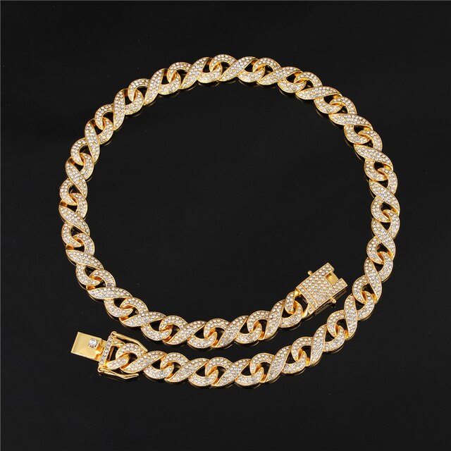 13mm Gold Infinity Link Chain