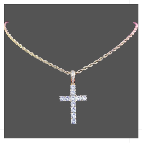 Cross Rope Chain - Gold