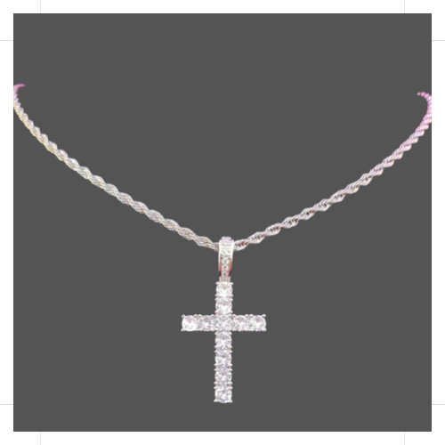 Cross Rope Chain - Silver