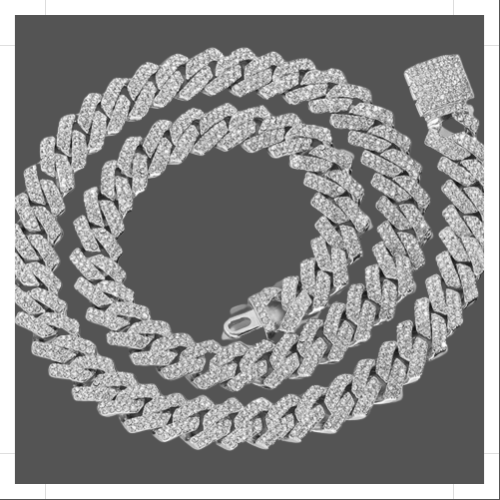 14MM Cuban Link Chain - Silver