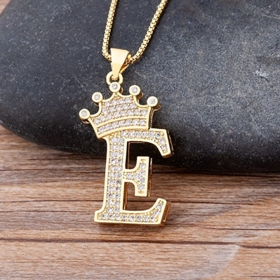 Letter Pendant with Chain - Gold