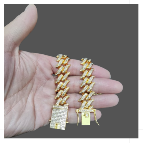 Prong Cuban Link Bracelet - Gold