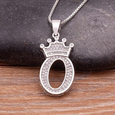 Letter Pendant with Chain - Silver