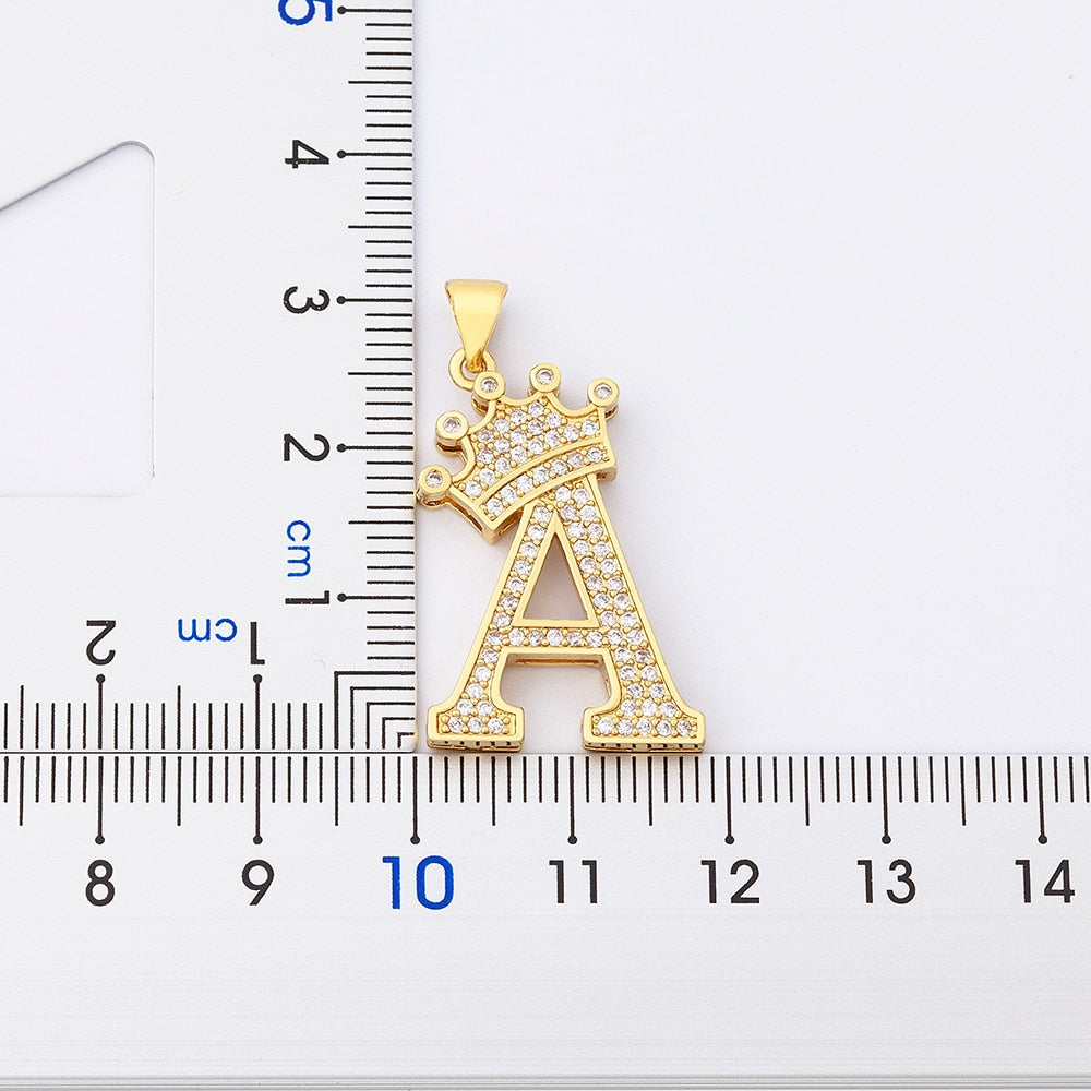 Letter Pendant with Chain - Gold